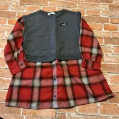 X girl チェックワンピース 120㎝