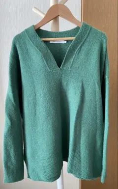 AMERICAN HOLIC グリーン Vネック ニット M