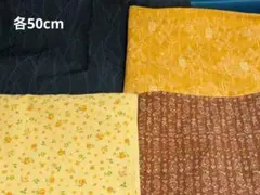 メルカリ市10/14まで　計200cm　花柄　ボタニカル　生地幅×50cm　４点