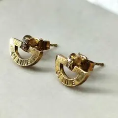 27318✨セリーヌ ダイヤ 0.03ct ピアス K18YG イエローゴールドのサムネイル