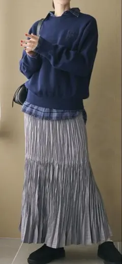 BEATY &YOUTH ポリエステルチンツプリーツスカート