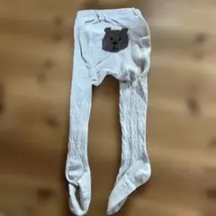 babyGAP クマ柄 ベビータイツ クリーム色