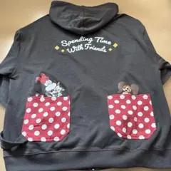 新品 ディズニー ミニーマウス フード付きパーカー Lサイズ
