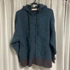 ニットジップパーカー パーカー