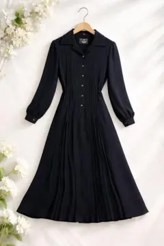 東京ソワール ブラックフォーマル ワンピース7号 礼服 喪服 冠婚葬祭 プリーツ