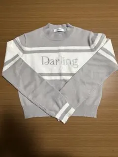 Darich ストライプ ニットセーター　グレー