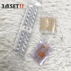 カラーチャートカボション　クリアネイルディスプレイ　ウッドスティック　3点SET