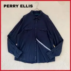 希少 PERRY ELLIS 2way 袖ストラップ付 長袖 シャツ XLのサムネイル