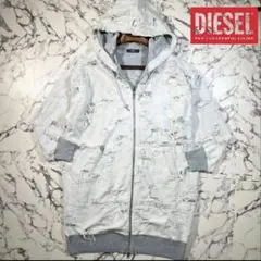 ✨美品/ロング丈✨(XL位) DIESEL パーカー コート ダメージ加工