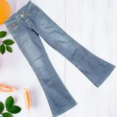 ブーツカットデニム　フレアデニム　ベルボトム風　ジーンズ　Gパン　ジーパン　M