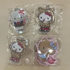 ハローキティ アクリルキーホルダー4個セット ギャルキティ 制服キティ