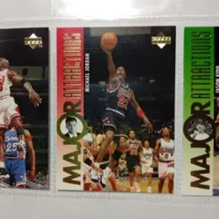 Michael Jordan MAJOR ATTRACTONS トレカ　3枚