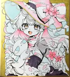 h*☆様 ★オリジナル手描きイラスト★原画一点物★ミニ色紙★No.19★