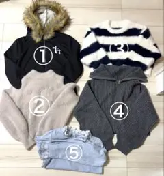 【美品】レディーストップス 5点 まとめ売り GRL SHEIN axes