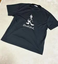 【サイズLL】ディズニー ドナルドダック半袖 スポーツ・ルームウェア Tシャツ黒のサムネイル