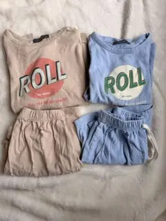 【韓国子供服】セットアップの2点セット（概ね130、110サイズ相当）