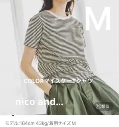 niko and... COLORマイスターTシャツ アイボリーボーダーM