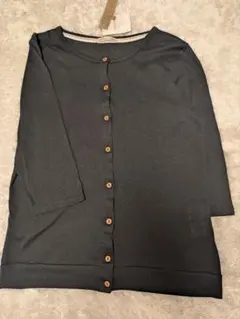 UVカット カーディガン 黒 七分袖 新品 タグ付き 春夏ハート刺繍付