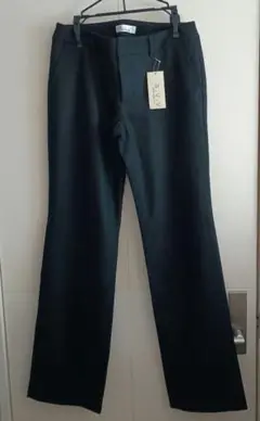 【再値下げ】毛100%　裏地付き　パンツ　38 タグ付き新品未使用　黒