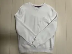 TOMMY HILFIGER ホワイト クルーネック トレーナー