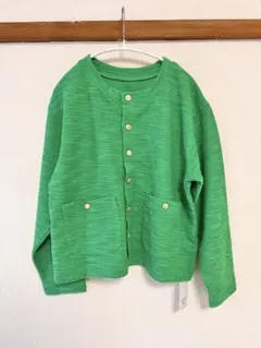 ROPE’ PICNIC グリーンカーディガン M 春色 金ボタン 韓国風 新品