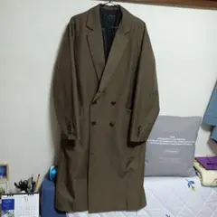 SUGGESTION カーキ ダブルブレストコート L