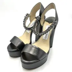 JIMMY CHOO パンプス ハイヒール ラインストーン メタル 22cm