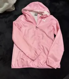 PUMA ピンク フード付きウィンドブレーカー