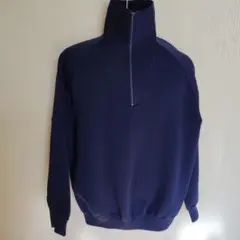 ネイビー ハーフジップ トレーナー