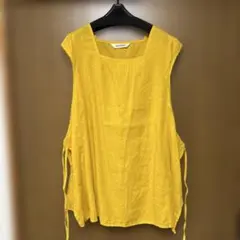 MACPHEE イエロー ノースリーブチュニックのサムネイル