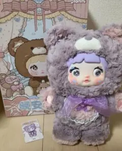 nommi おやすみくま 400% ピンク 伴月 ノミちゃん　紫　夜曲セット nommi おやすみくま シリーズ 400% 薄ピンク 伴月 ノミちゃん♡ - メルカリ