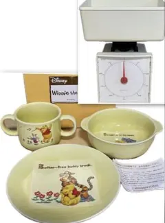 テメ上箱　DisneyPooh プーさん子ども用食器アナログスケール ホワイト