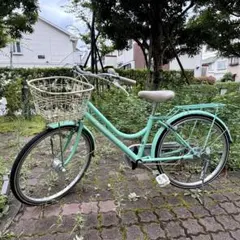 折りたたみ自転車 ライトグリーン 川崎市麻生区引き取り限定 - メルカリ