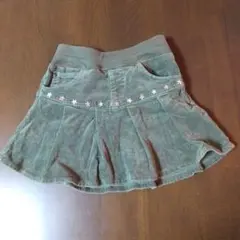 べべ  秋冬コーデュロイスカート花110サイズ