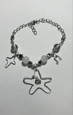 ハンドメイド 星モチーフ ブレスレット シルバー 量産型 ガーリー Y2K