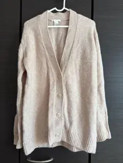 H&M ピンク ボタン付きカーディガン XS