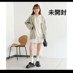 最安値！定価7590円、未開封、Kastaneメッシュパーカーショート丈サイズF