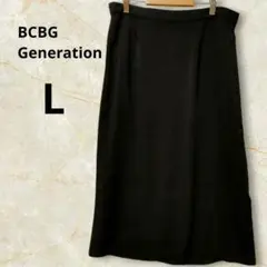 BCBG Generation 黒ロングスリットスカート L