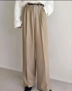微起毛ツイルダブルタックルーズパンツ