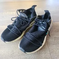 adidas ブラック メッシュスニーカー 23.5cm