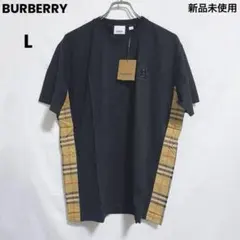 現行/美品☆バーバリー TBモノグラム ストライプ Tシャツ XXL 1865A 