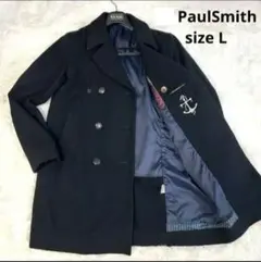 PaulSmith ポールスミス　ウール　Pコート黒　Ｌサイズ