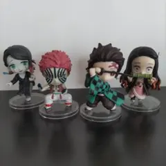 鬼滅の刃 ちまっ！キャラ　４個セット　猗窩座　炭治郎　禰豆子　魘夢