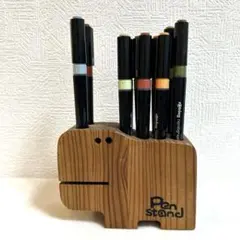 rotring rapidograph 製図ペン 10本 木製ペンスタンド