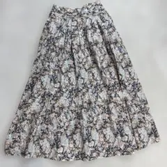 ローラアシュレイ　花柄ロングスカート　Mサイズ