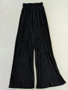 ハイウエストリンクルスリットパンツ