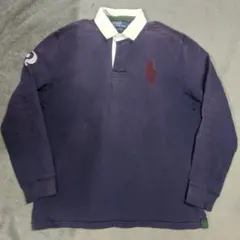 ラルフローレン　ビッグポニー　長袖ポロシャツ　ラガーシャツ　背番号　ローライフ