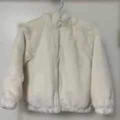 COMME CA ISM フード付きブルゾン ホワイト 110〜120㎝