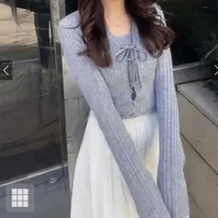 GRL レースアップトップス×キャミニットアンサンブル