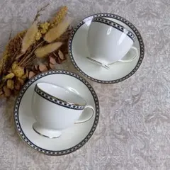 ウェッジウッド WEDGWOOD ユーランダー ブラック カップ ソーサー 美品
